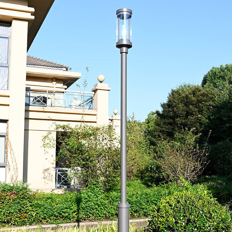 YMLED-6108 Lampu Lanskap Atas Pos LED Bodi PC Aluminium