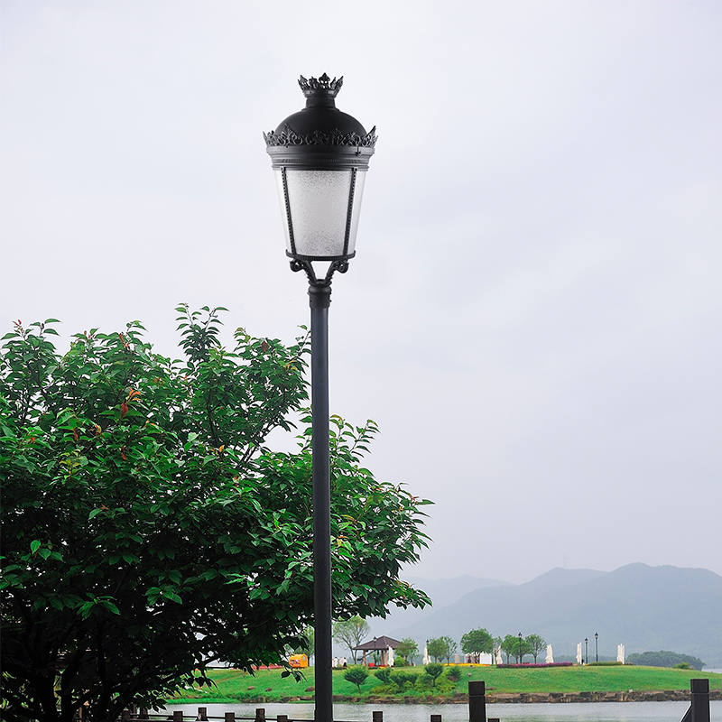 YMLED-6125 Lampu Atas Pos LED Aluminium Eropa Klasik